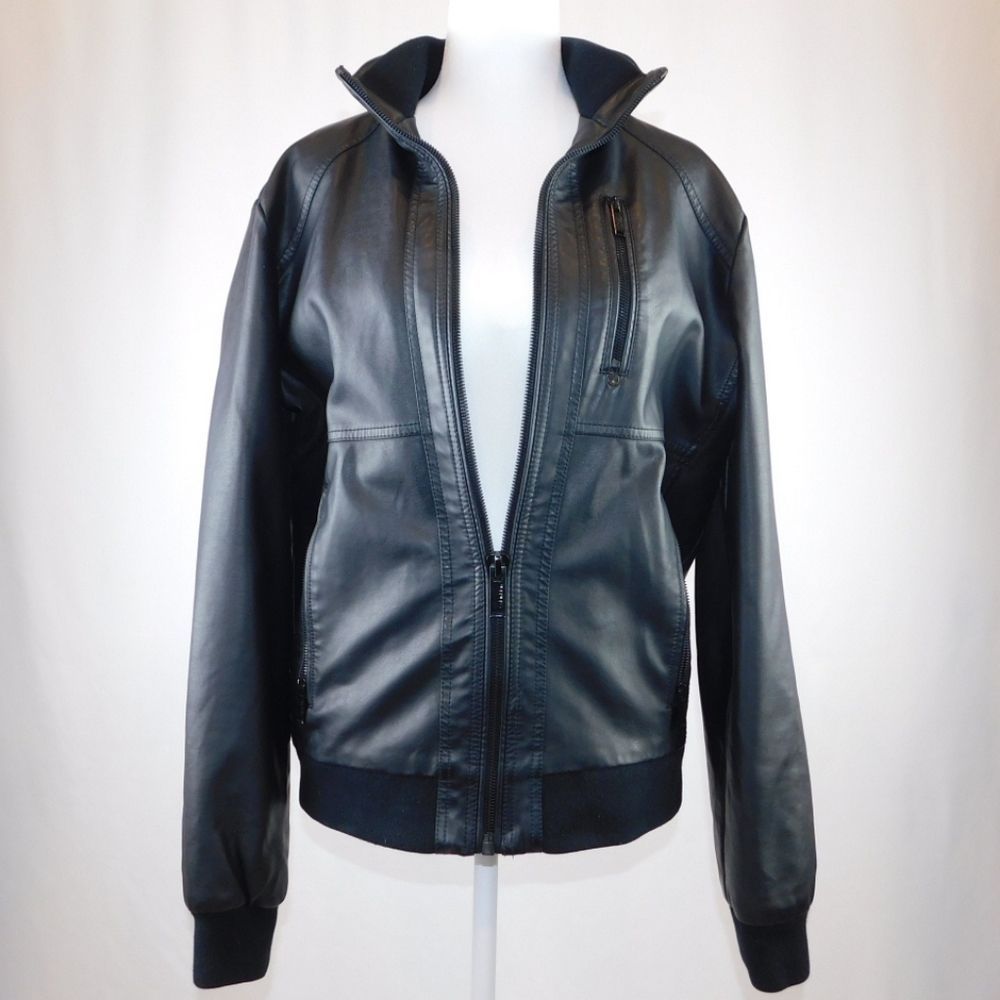 Calvin Klein Vegan Leather Jacket  Small will fit Medium